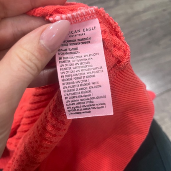 American eagle waffle knit oversized pullover medium sweater - Picture 5 of 5